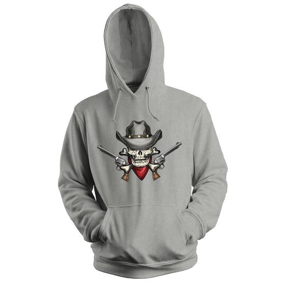 Imagem de Blusa de Frio Moletom flanelado com Capuz Estampa Digital Unissex Envio Imediato CowBoy Faroeste