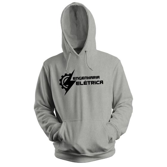 Imagem de Blusa de Frio Moletom Flanelado com Capuz Estampa Digital Unissex Envio Imediato Faculdade Engenharia Elétrica