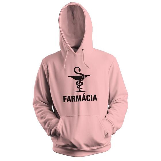 Imagem de Blusa de Frio Moletom Flanelado com Capuz Estampa Digital Unissex Envio Imediato Faculdade Farmácia