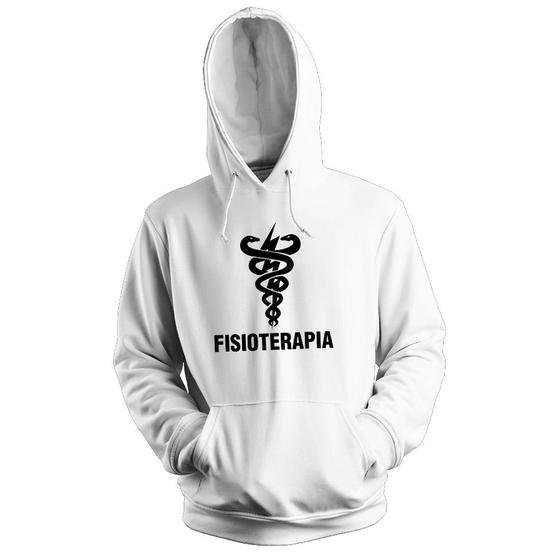 Imagem de Blusa de Frio Moletom Flanelado com Capuz Estampa Digital Unissex Envio Imediato Faculdade Fisioterapia