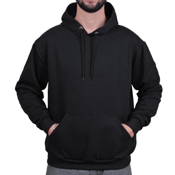 Imagem de Blusa De Frio Moletom Masculino Canguru com Capuz e Bolso