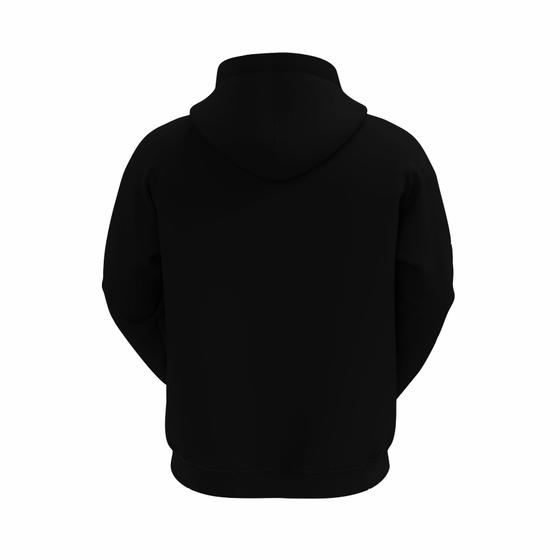 Imagem de Blusa de frio moletom ziper canguru e capuz adulto preto