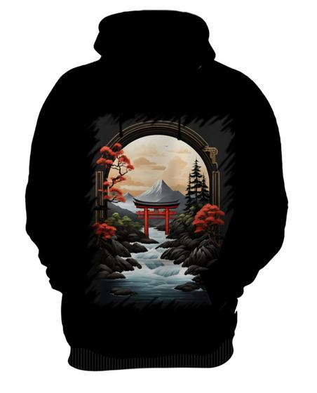 Imagem de Blusa de Frio Paisagem Oriental Portão Torii 20