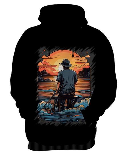 Imagem de Blusa de Frio Pesca Esportiva Pôr do Sol Peixes 11