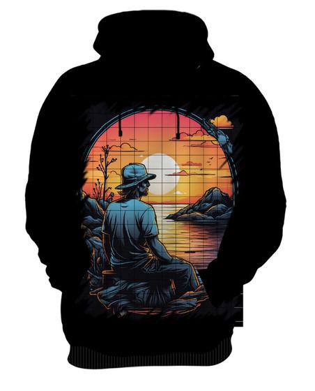 Imagem de Blusa de Frio Pesca Esportiva Pôr do Sol Peixes 18