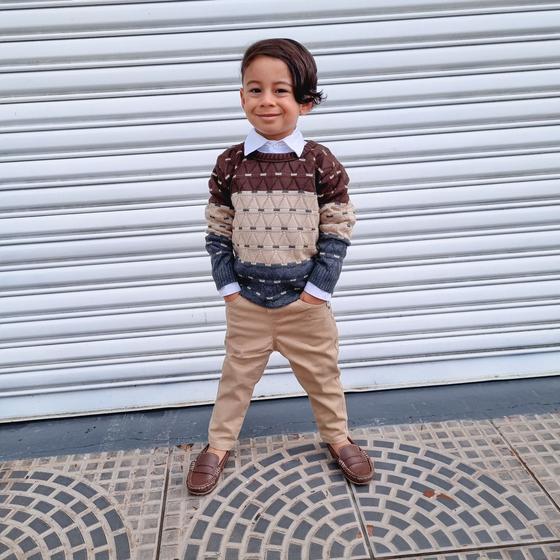 Imagem de Blusa de lã menino infantil cacharrel frio inverno moda estilo do 2 ao 12