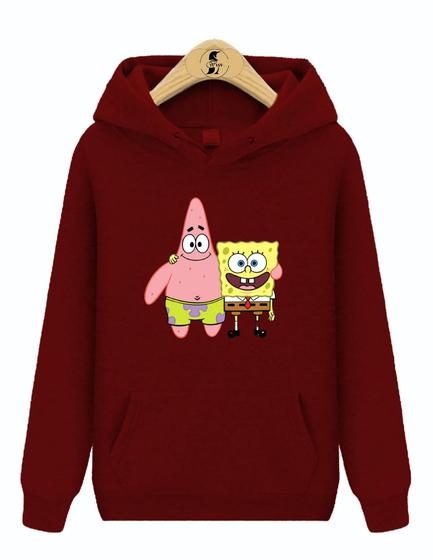 Imagem de Blusa de Moletom Canguru Bob Esponja e Patrick