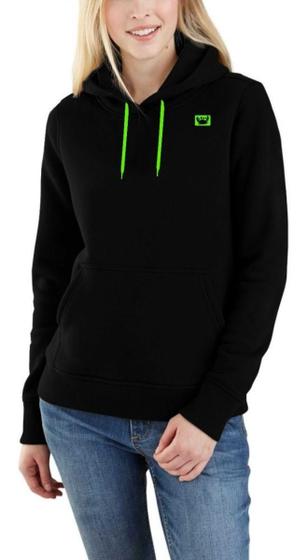 Imagem de Blusa de Moletom Canguru com Capuz Relaxado Canguru Fechado Siri 2 Feminino