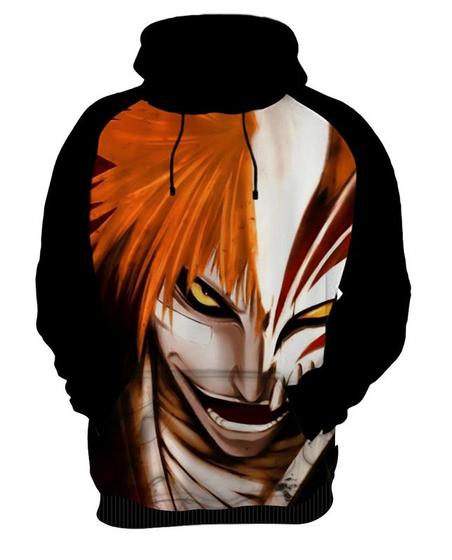 Imagem de Blusa de Moletom Capuz Canguru Anime Bleach Ichigo 6_x000D_