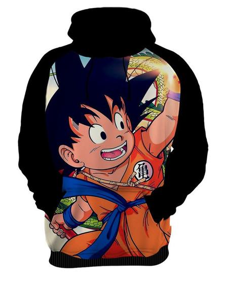 Imagem de Blusa de Moletom Capuz Canguru Anime Dragon Ball Goku 19_x000D_