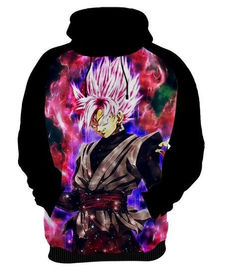 Imagem de Blusa de Moletom Capuz Canguru Anime Dragon Ball Goku Black 15_x000D_