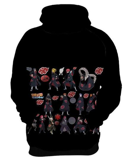 Imagem de Blusa de Moletom Capuz Canguru Anime Naruto Akatsuki 4_x000D_