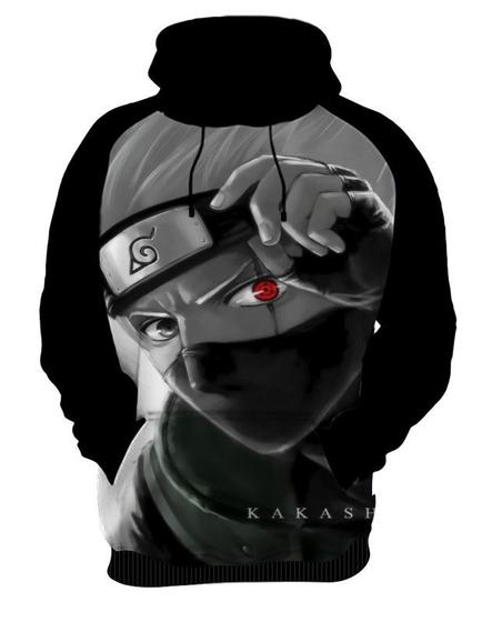 Imagem de Blusa de Moletom Capuz Canguru Anime Naruto Kakashi 6_x000D_