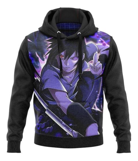 Imagem de Blusa De Moletom Sasuke Uchiha Naruto Agasalho Frio Animes