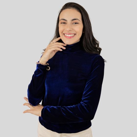 Blusa de Veludo Segunda Pele Cacharrel Moda Feminina Mayara