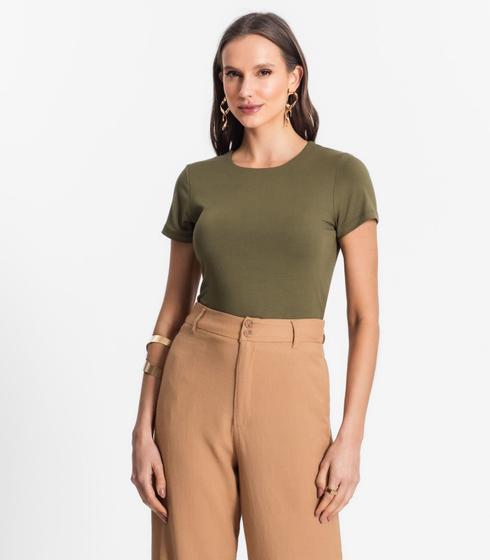 Imagem de Blusa De Viscotorcion Básica Feminina Endless Verde