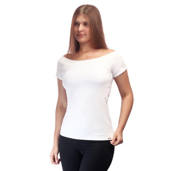 Imagem de Blusa Decote Canoa com bojo Manga Curta