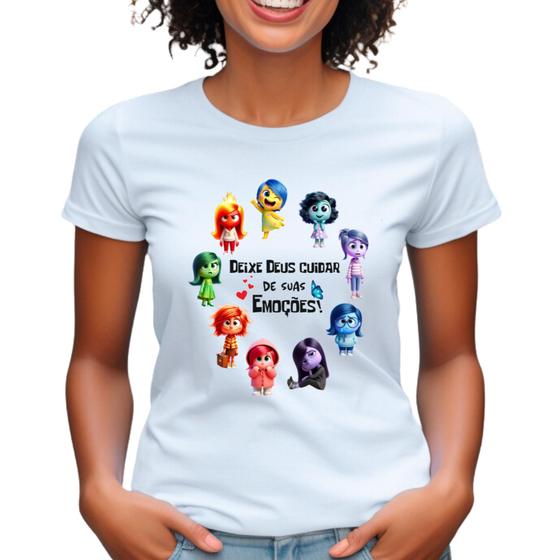 Imagem de Blusa divertidamente filme camiseta babylook evangélica personagens camisa feminina alegria