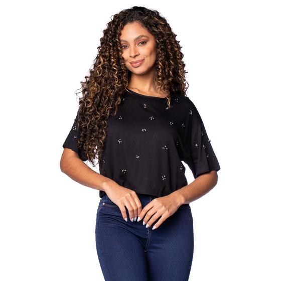 Imagem de Blusa Endless Feminina Rovitex Pedrarias Preta