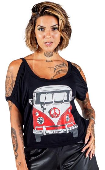 Imagem de Blusa Estampada Kombi De Alça Decote Feminina Casual