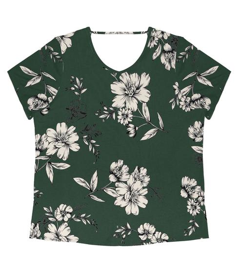 Imagem de Blusa Estampada Plus Size Com Tira Nas Costas G1 A G4