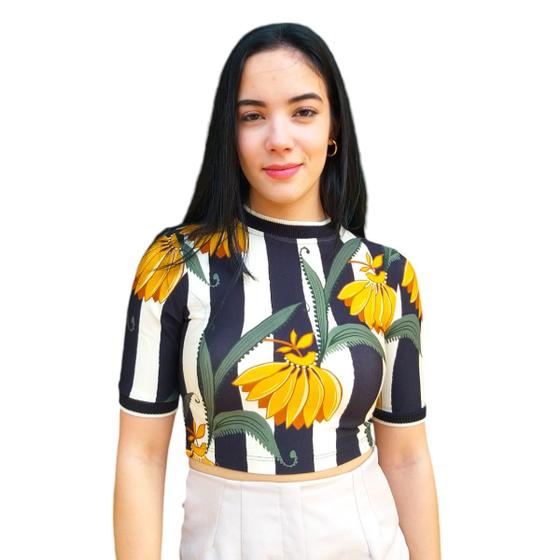 Imagem de Blusa Farm Estampada Listra Banana