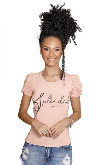 Imagem de Blusa Feminina Adulto Splendida Salmão Racana - RAC594-SA