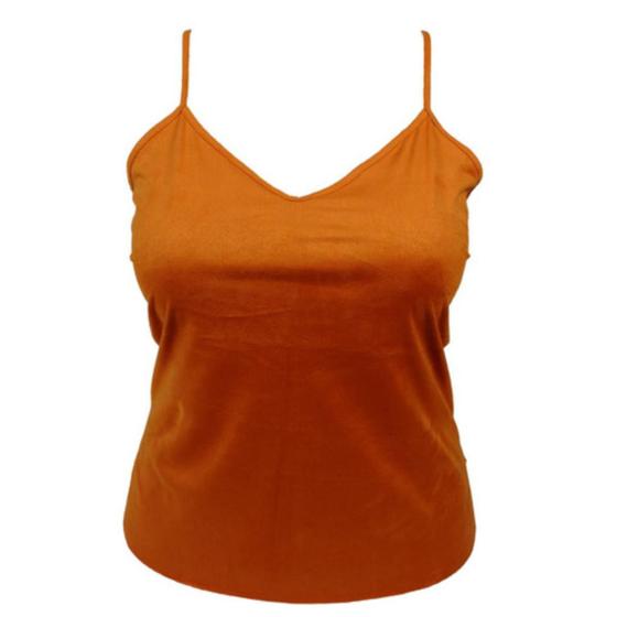 Imagem de Blusa Feminina Alcinha Regata Suede Soltinha Moda Verão Basica