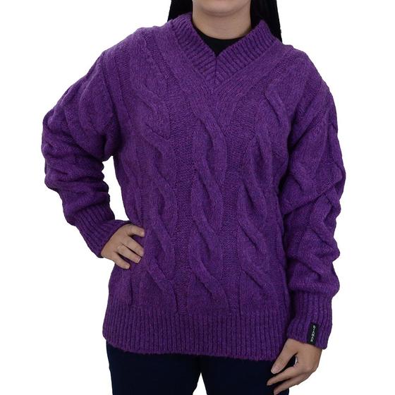 Imagem de Blusa Feminina Biamar Tricot Oversize Roxo - 23110640