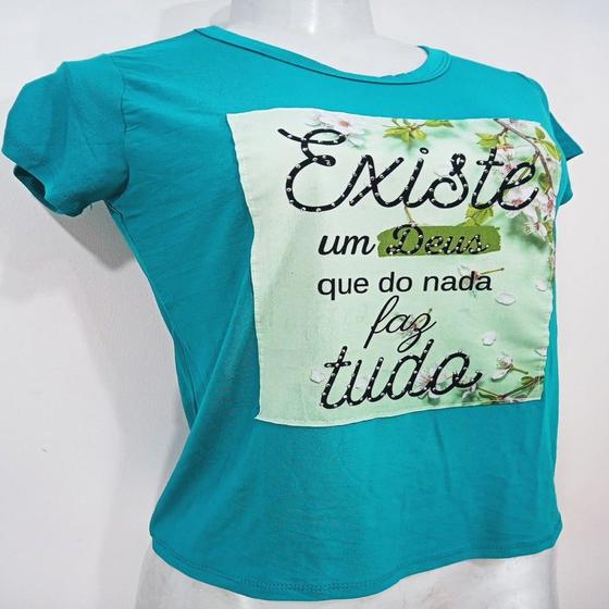 Imagem de Blusa Feminina Camiseta Basica T-shirt Estampada.