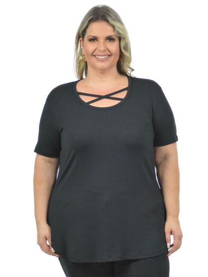 Imagem de Blusa Feminina Canelada Plus Size Fenomenal