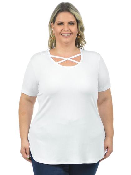 Imagem de Blusa Feminina Canelada Plus Size Fenomenal