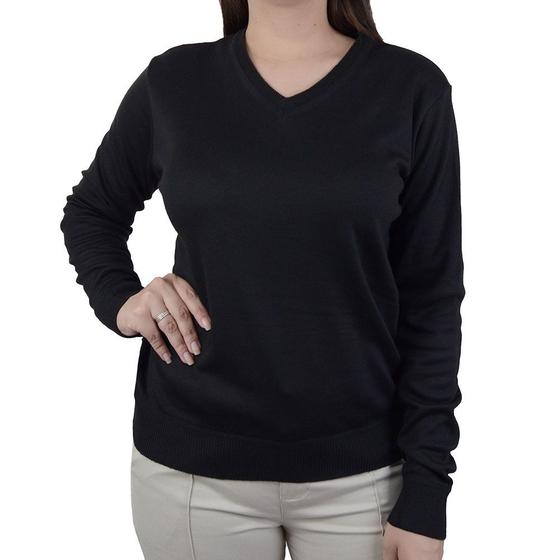 Imagem de Blusa Feminina City Lady Tricot Plus Size Preta - 658090