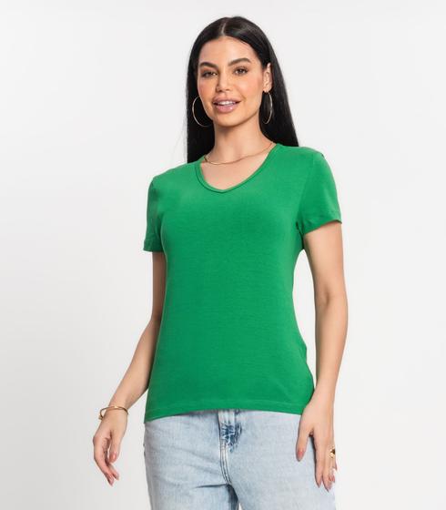 Imagem de Blusa Feminina Cotton 30 Básica Kohmar Verde