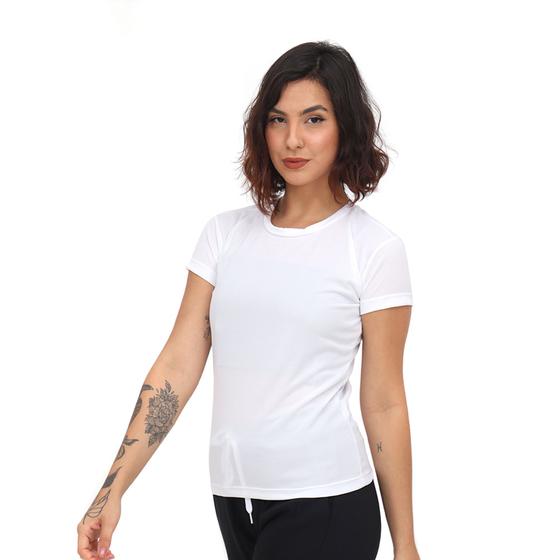 Imagem de Blusa feminina dry fit para academia super leve confortável básica sem estampa fitness