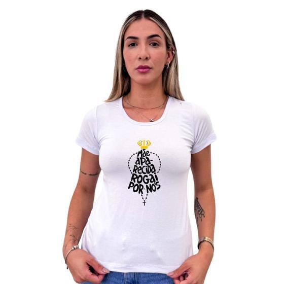 Imagem de Blusa Feminina estampa Mae aparecida Camiseta t-shirt