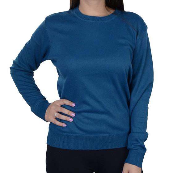 Blusa Feminina Facinelli City Lady Tricot Plus Size Azul - 658072 Menor preço em Blusa Feminina Facinelli City Lady Tricot Plus Size Azul - 658072