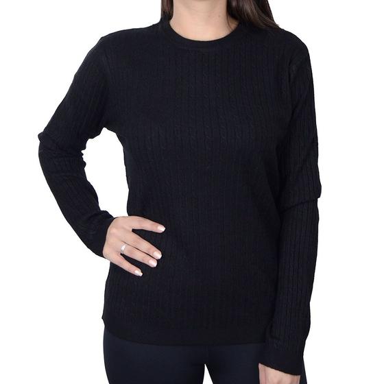 Imagem de Blusa Feminina Facinelli City Lady Tricot Plus Size Preta- 658066