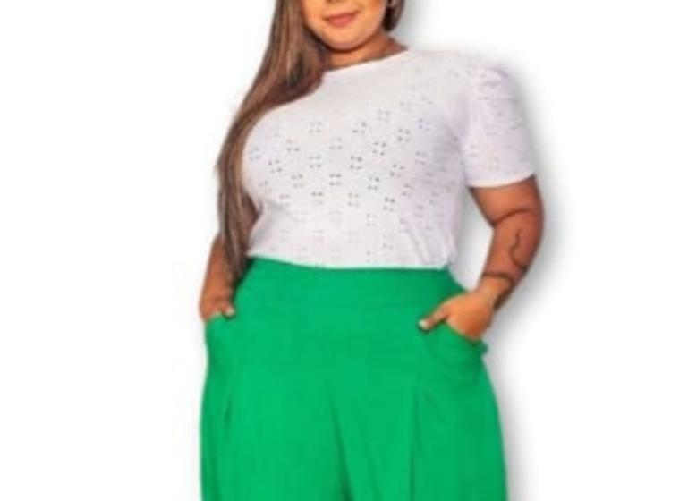 Imagem de Blusa feminina laise plus size manga bufante