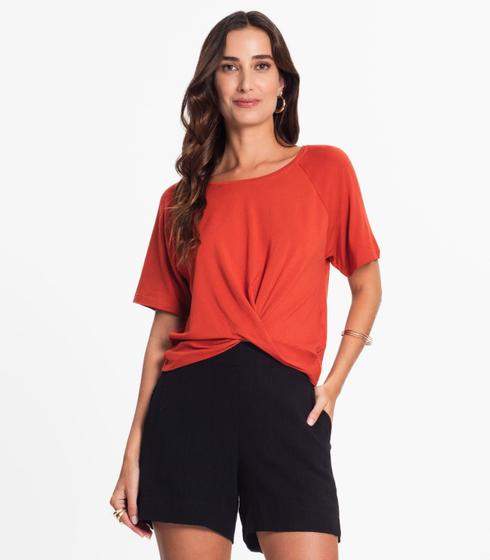 Imagem de Blusa Feminina Lisa Infinita Cor Laranja