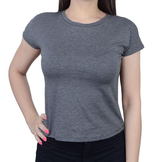 Imagem de Blusa Feminina Lunender Viscose Cinza Mescla - 00466