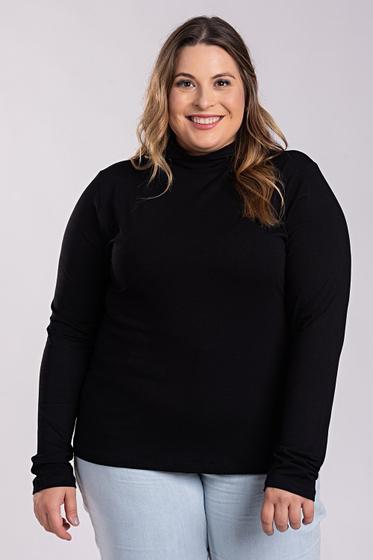 Imagem de Blusa Feminina Manga Longa Plus Size Cacharel Visco Elastano - Serena