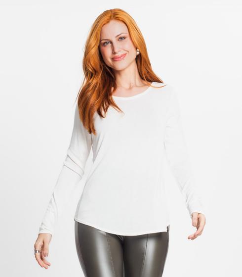 Imagem de Blusa Feminina Manga Longa Rovitex Branco