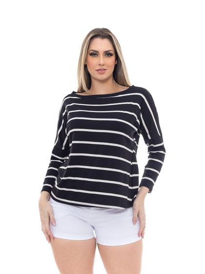 Imagem de Blusa Feminina Mid Manga Longa Premium Tendência Plus Size