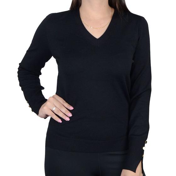 Imagem de Blusa Feminina Miose Tricot Sueter Preta - 3BFP105