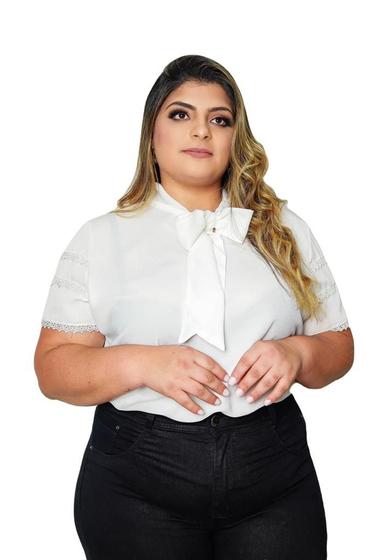 Imagem de Blusa feminina moda plus size manga curta barata sku:bp13