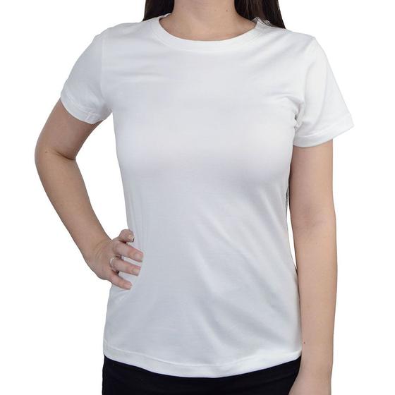 Imagem de Blusa Feminina Olho D' Agua Slim Suede Branco - 26300