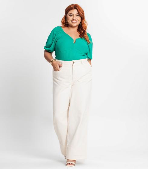 Imagem de Blusa Feminina Plus Size Canelada