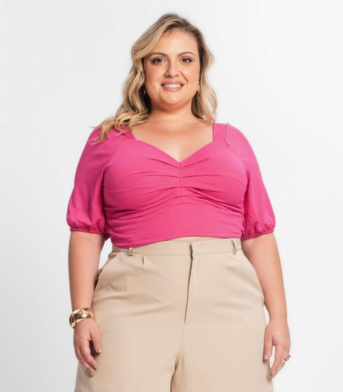 Imagem de Blusa Feminina Plus Size Cropped Secret