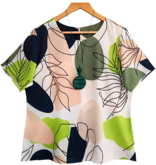 Imagem de Blusa Feminina Plus Size Estampa Floral